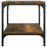Tavolini 2pz rovere fumo 40x40x40 cm in Legno truciolato