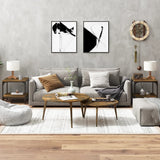 Tavolini 2pz rovere fumo 40x40x40 cm in Legno truciolato
