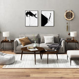 Tavolini 2pz rovere fumo 40x40x35 cm in Legno truciolato