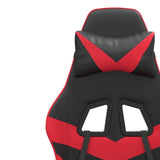 Sedia da Gaming Girevole Nera e Rossa in Similpelle