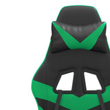 Sedia da Gaming Girevole Nera e Verde in Similpelle