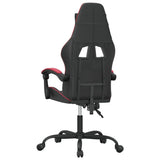 Sedia da Gaming Girevole Nero e Rosso Vino in Similpelle