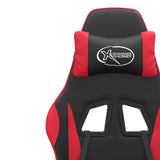 Sedia da Gaming Girevole Nera e Rossa in Similpelle