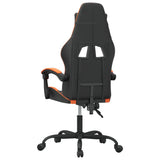 Sedia da Gaming Girevole Nero e Arancione in Similpelle