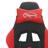 Sedia da Gaming Girevole Nera e Rossa in Similpelle