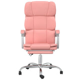 Poltrona da Ufficio Reclinabile Rosa in Similpelle