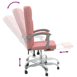Poltrona da Ufficio Reclinabile Rosa in Similpelle