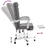 Poltrona da Ufficio Reclinabile Grigia in Similpelle