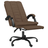 Poltrona da Ufficio Reclinabile Marrone in Tessuto