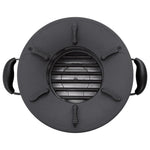 Stufa a Legna da Campeggio Nera 36x26x22,5 cm Metallo