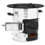 Stufa a Legna da Campeggio Argento 51,5x35x30,5 cm Acciaio Inox