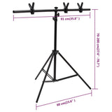 Supporto per Sfondo a T Nero 91x60x(70-200) cm