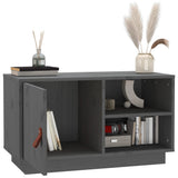 Mobile Porta TV Grigio 70x34x40 cm in Legno Massello di Pino