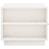 Tavolino da Salotto Bianco 100x50x41 cm Legno Massello di Pino