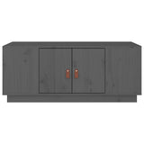 Tavolino da Salotto Grigio 100x50x41 cm Legno Massello di Pino