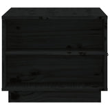 Tavolino da Salotto Nero 100x50x41 cm in Legno Massello di Pino