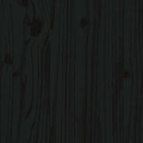 Tavolino da Salotto Nero 100x50x41 cm in Legno Massello di Pino