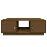 Tavolino da Salotto ambra 100x50x35 cm Legno Massello di Pino