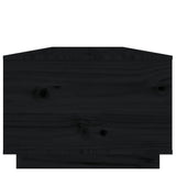 Tavolino da Salotto Nero 100x50x35 cm Legno Massello di Pino