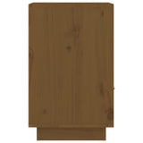Comodino Marrone Ambrato 40x34x55 cm in Legno Massello di Pino