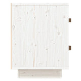 Comodini Bianchi 2 pz 40x34x45 cm in Legno Massello di Pino