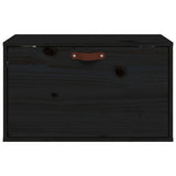 Pensile Nero 60x30x35 cm in Legno Massello di Pino