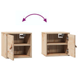 Mobiletto da Parete 31,5x30x30 cm Legno Massello di Pino