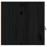 Pensili 2 pz Neri 80x30x30 cm in Legno Massello di Pino