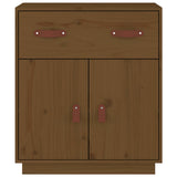 Credenza Ambrata 65,5x40x75 cm in Legno Massello di Pino