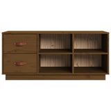 Scarpiera Ambrata 100x34x45 cm in Legno Massello di Pino