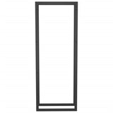 Portalegna Nero Opaco 50x28x132 cm in Acciaio