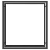 Portalegna Nero Opaco 80x28x86 cm in Acciaio