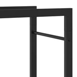 Portalegna Nero Opaco 110x28x312 cm in Acciaio