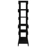 Supporto per Piante Nero 85x25x109,5 cm Legno Massello di Pino