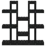 Supporto per Piante Nero 104,5x25x109,5 cm Legno Massello Pino