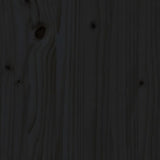 Supporto per Piante Nero 104,5x25x109,5 cm Legno Massello Pino