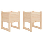 Fioriere 2 pz 40x40x52,5 cm in Legno Massello di Pino