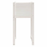 Fioriere 2 pz Bianche 40x40x81 cm in Legno Massello di Pino