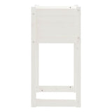 Fioriere 2 pz Bianche 40x40x81 cm in Legno Massello di Pino