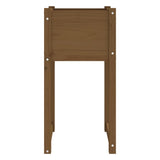 Fioriere 2 pz Marrone Ambra 40x40x81 cm Legno Massello di Pino