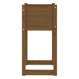 Fioriere 2 pz Marrone Ambra 40x40x81 cm Legno Massello di Pino