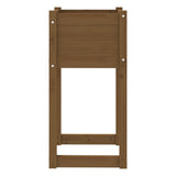 Fioriere 2 pz Marrone Ambra 40x40x81 cm Legno Massello di Pino