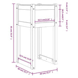 Fioriere 2 pz Marrone Ambra 40x40x81 cm Legno Massello di Pino