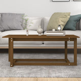 Tavolino da Salotto Ambra 110x55x45 cm Legno Massello di Pino