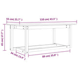 Tavolino da Salotto Ambra 110x55x45 cm Legno Massello di Pino