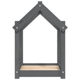 Cuccia per Cani Grigia 61x50x70 cm in Legno Massello di Pino