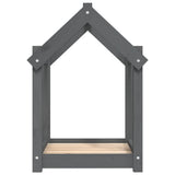 Cuccia per Cani Grigia 61x50x70 cm in Legno Massello di Pino
