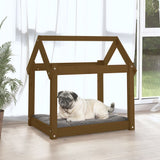 Cuccia per Cani Ambra 71x55x70 cm in Legno Massello di Pino