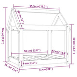 Cuccia per Cani Ambra 71x55x70 cm in Legno Massello di Pino