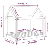 Cuccia per Cani Ambra 101x70x90 cm in Legno Massello di Pino